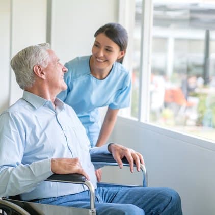 Doctor speaking with patient