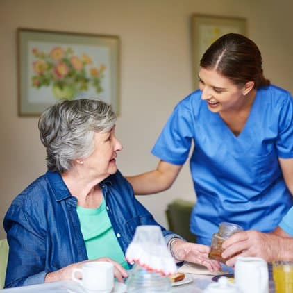 nurse with patient 