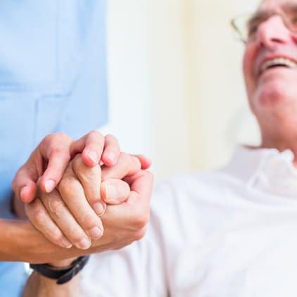 Happy patient with doctor