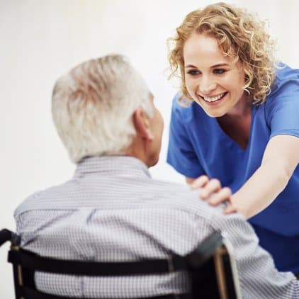 nurse caring for patient 