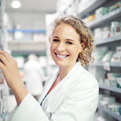 pharmacist smiling