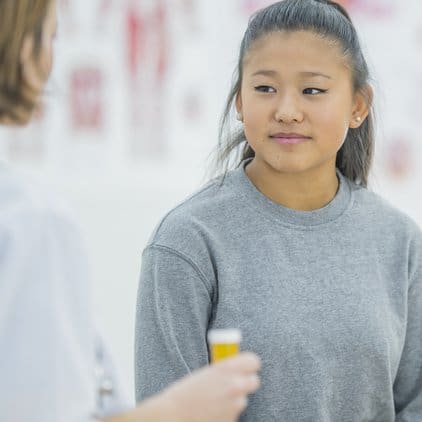 women getting prescription