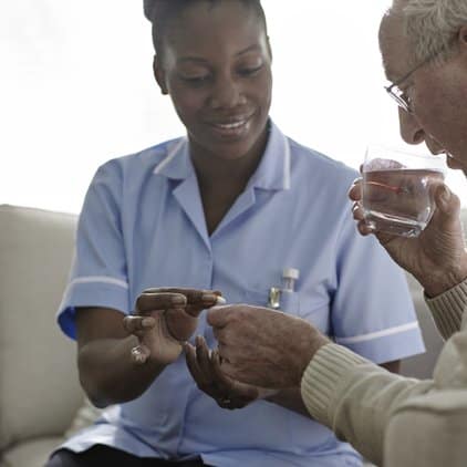 Nurse at assisted living home