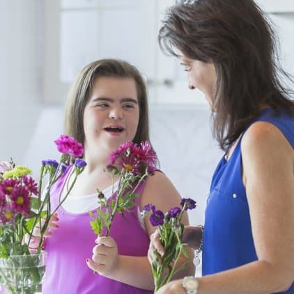 Bringing flowers to hospital