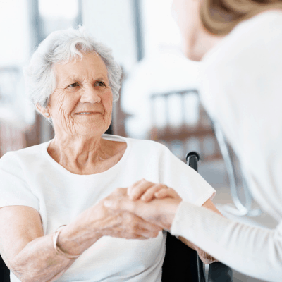 Happy patient with doctor