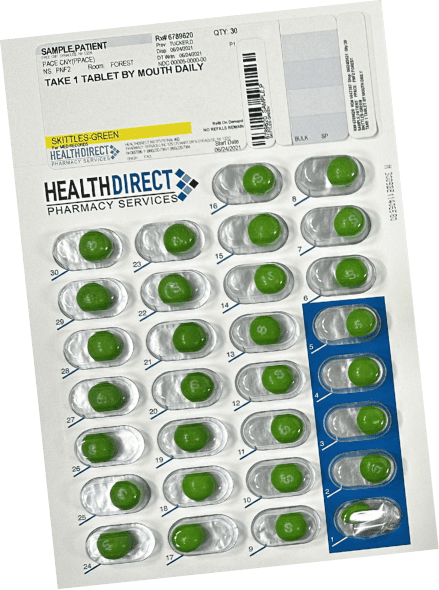 blister packaging of pills